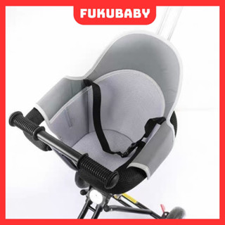 Lót ghế ngồi xe đẩy, xe đạp trẻ em, ghế xe máy cho bé màu xám có cúc bấm