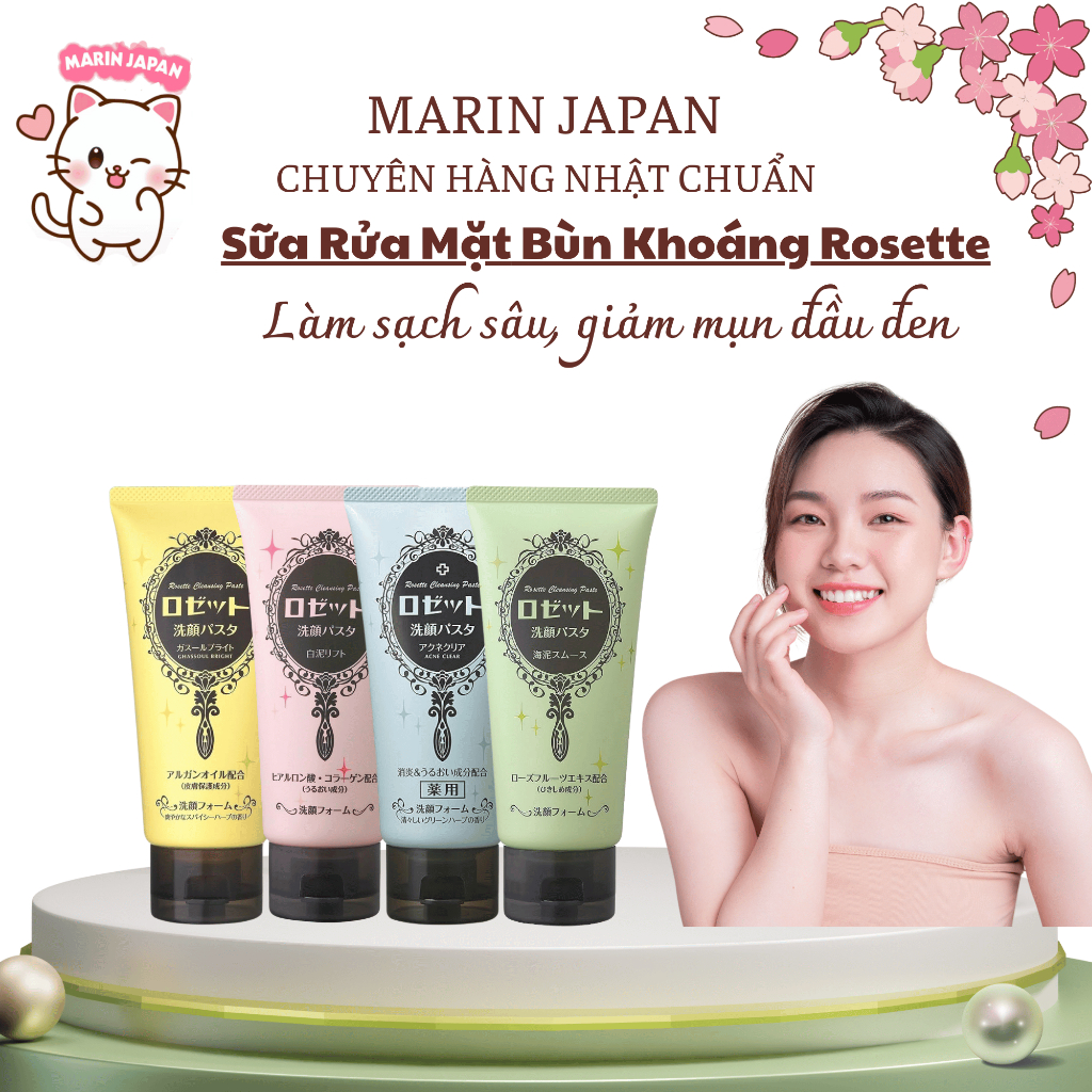 Sữa Rửa Mặt Rosette Nhật Bản 120gr