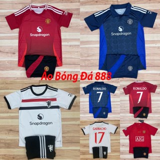 Bộ Quần Áo Bóng Đá Trẻ Em CLB Manchester United 2024 - Vải Mè Cao Cấp