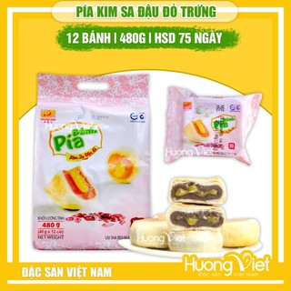 Bánh pía kim sa đậu đỏ 500g, bánh pía Tân Huê Viên Sóc Trăng không sầu riêng