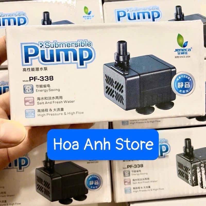 Máy Bơm Jeneca PF-338 (5W-300L/H-0.6M) - Bơm Bể Cá Mini