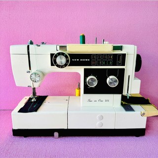 MÁY MAY HAI ĐẦU JANOME NHẬT BẢN ( đầu trước may - đầu sau vắt sổ thật)