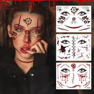  Hình xăm dán make up Halloween hình xăm vết thương sẹo giả halloween sticker 