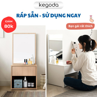  Bàn Gỗ Trang Điểm Ngồi Bệt Nhỏ Gọn, Tủ Makeup KEGODA KGD11