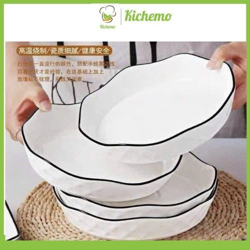 Đĩa sứ hình lá bèo, Bát Tô loe đơn giản sang trọng,Tô hình trái tim, chén sứ ăn cơm và nhiều mẫu mã khác