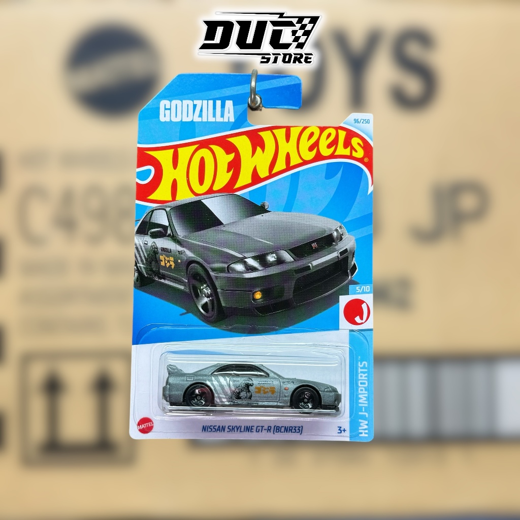 Ducstore Xe mô hình HTD96 Hot Wheels Nissan Skyline GT-R (BCNR33) GODZILLA - basic N case 2024