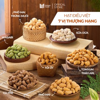 Hạt điều tẩm vị MoLaGo Foods tỏi ớt phô mai trứng muối wasabi sữa dừa cà phê tomyum hạt điều rang sấy Bình Phước