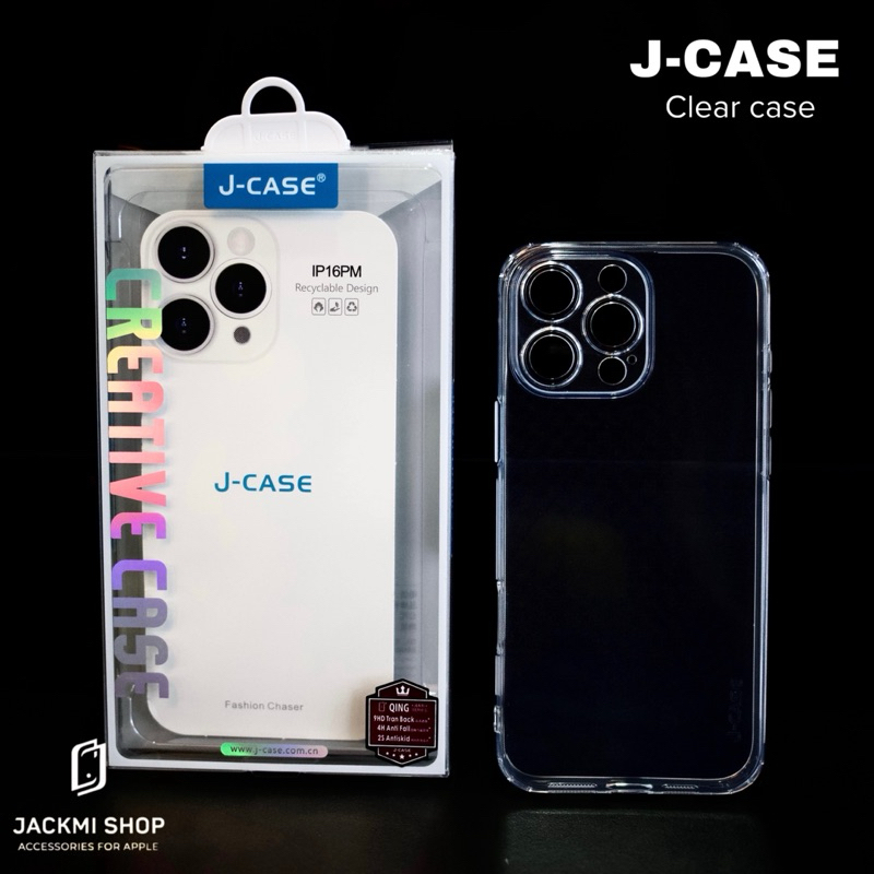 Ốp lưng J-Case trong suốt silicon dẻo bảo vệ camera cho điện thoại ip 17 promax 16 promax 16 pro 15 