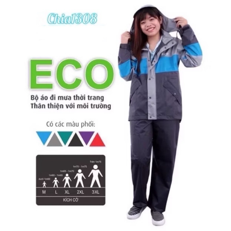 Áo mưa bộ ECO của Rando