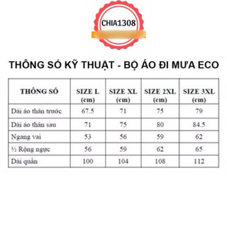 Áo mưa bộ ECO của Rando