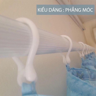 trọn bộ khung thử đồ và rèm cao cấp kèm khoen rèm