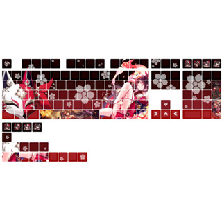 Keycap Honkai: Star Rail Sparkle thick PBT xuyên led in dyesub 5 mặt 133 phím anime layout keycaps Hanabi Genshin Impact