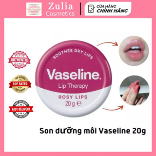 [UK] Son Dưỡng Môi Vaseline Lip Therapy Rosy Hộp Thiếc Màu Hồng 20g