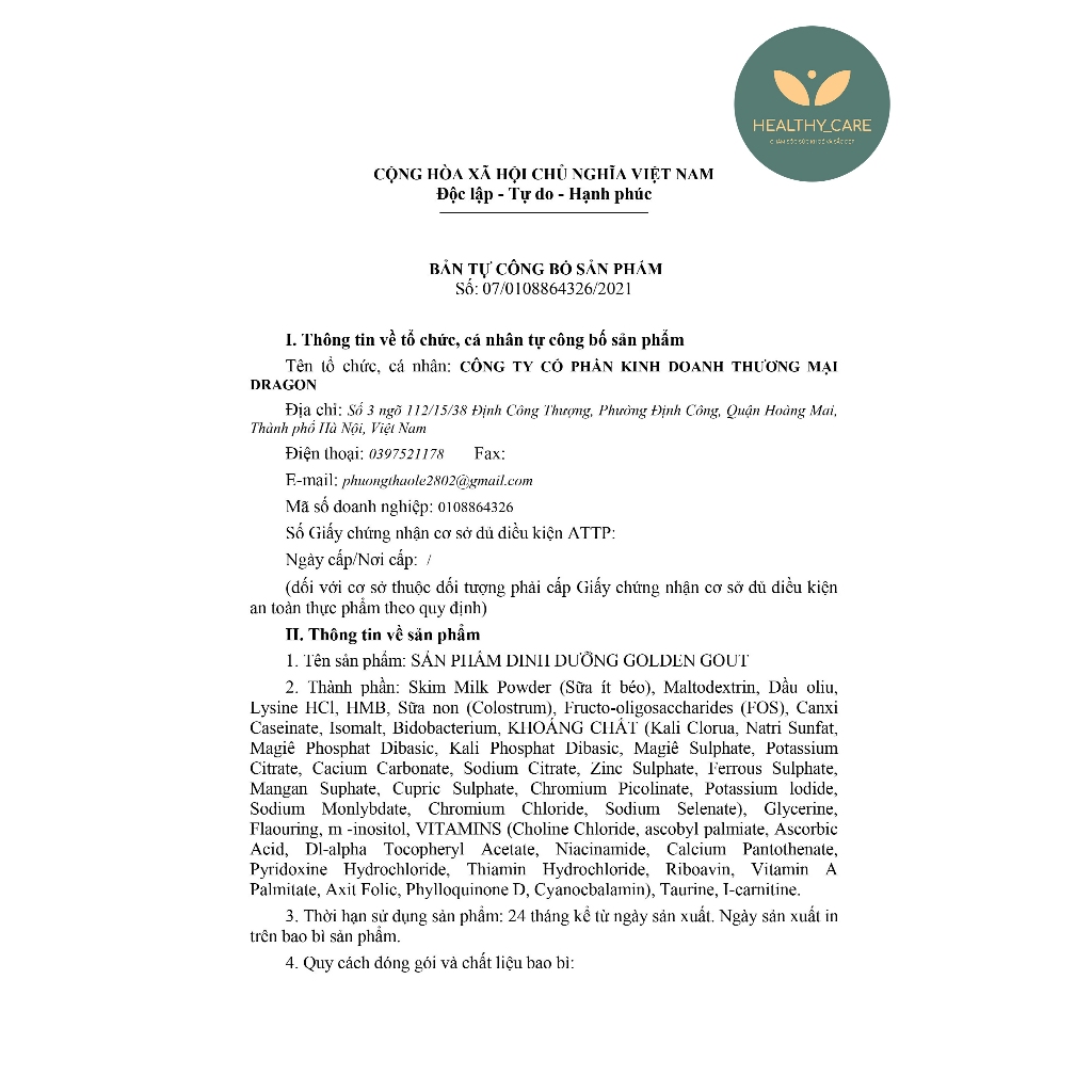 Combo 2 Lon Sữa non GOLDEN GOUT  ✅[CHÍNH HÃNG]✅ hộp 650g  - Sữa dành cho người bệnh Gout ( Gút )