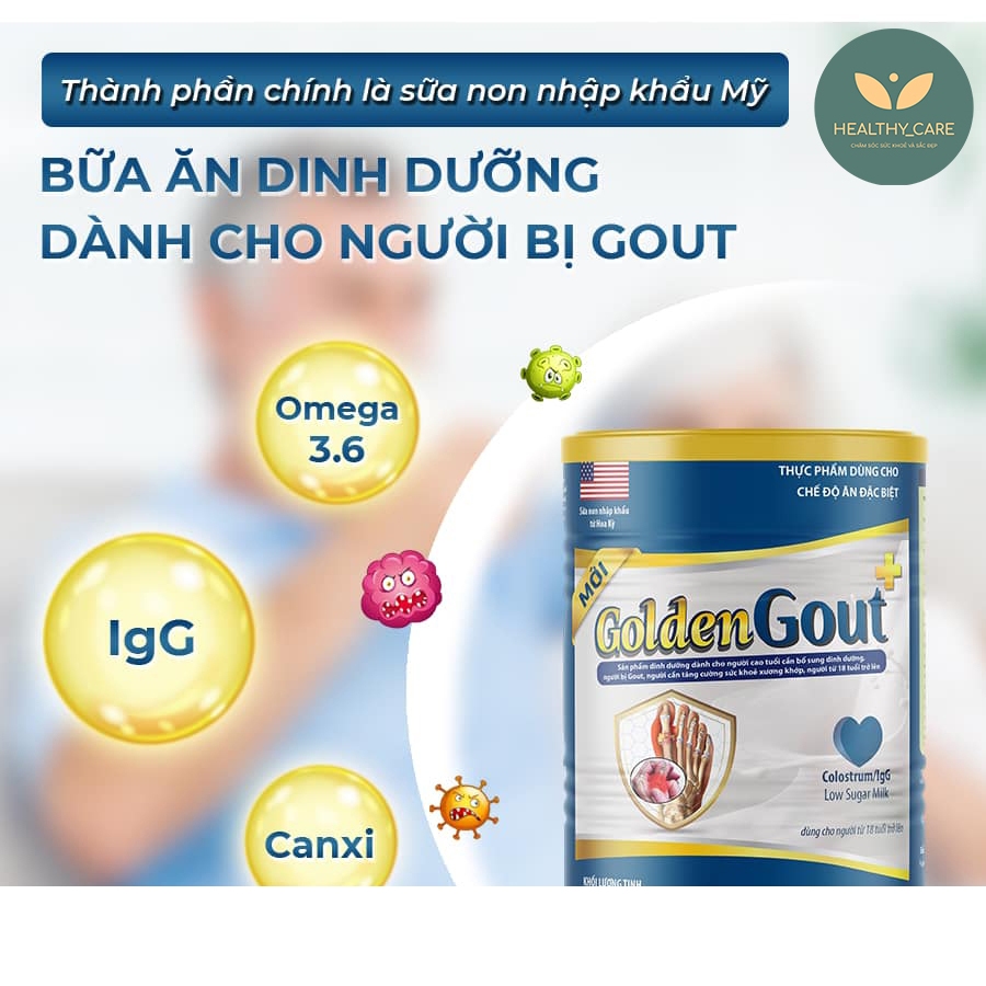 Combo 5 Lon Sữa non GOLDEN GOUT  ✅[CHÍNH HÃNG]✅ hộp 650g  - Sữa dành cho người bệnh Gout ( Gút )