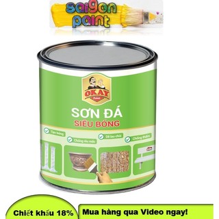 Sơn Đá Siêu Bóng Okay, Sơn Bóng Trong Suốt Bảo Vệ Bê Tông, Ghế Đá - Sơn Pha Sẵn