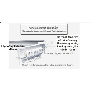 Thanh Treo Màn Cửa Bi Trượt Có Thể Uốn Cong Như Mong Muốn