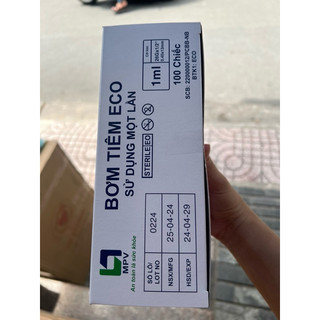 HỘP 100 BƠM TIÊM MPV 1ML ( 26Gx1/2 - Hộp 100 ống)