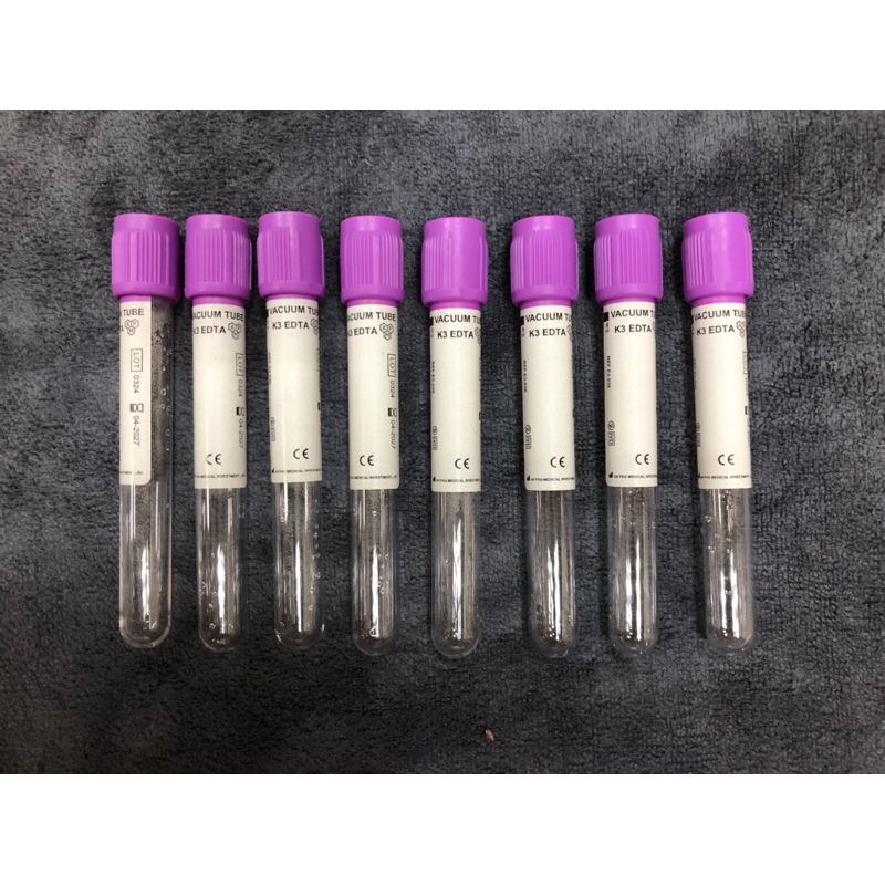 Ống nghiệm VACUUM TUBE EDTA K3 loại 6ml áp lực âm sẵn chất chống đông