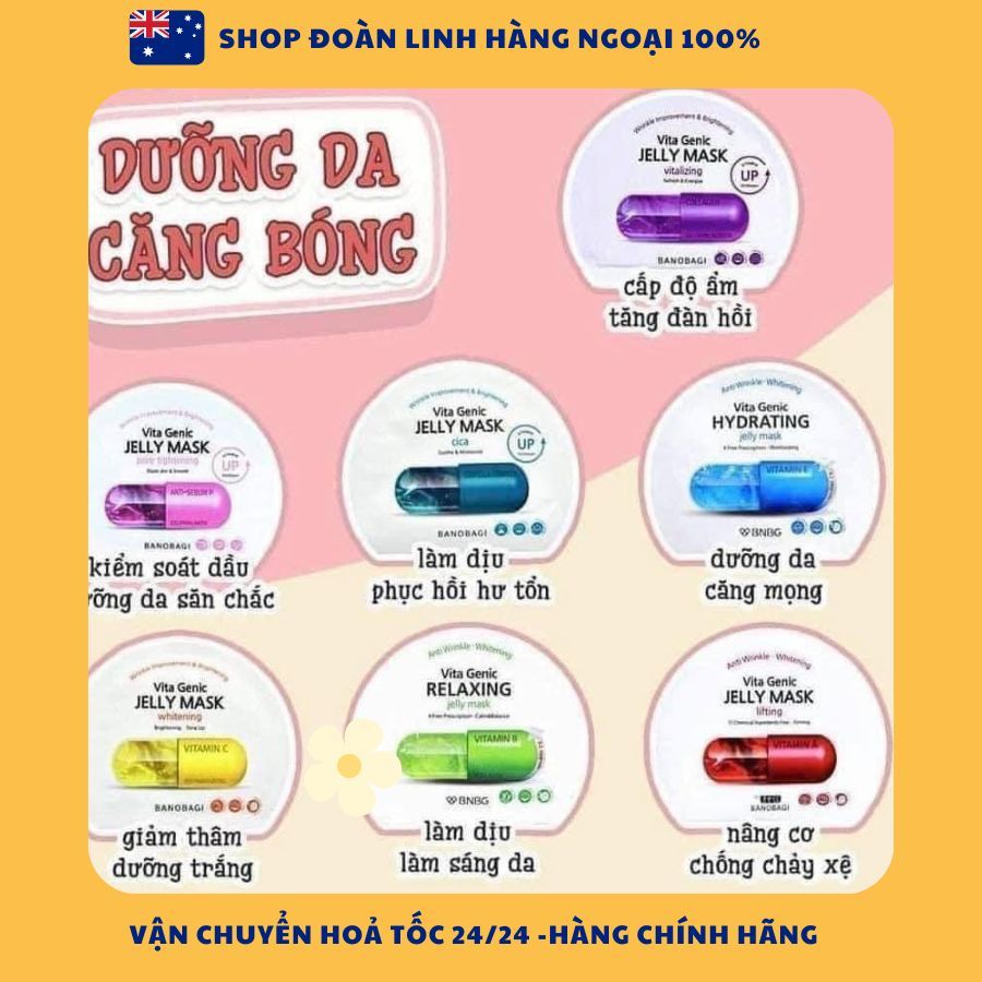 Mặt Nạ Dưỡng Da, Bổ Sung Vitamin Cho Da BANOBAGI MASK, Mặt Nạ Dưỡng Da, Cấp Ẩm Banobagi Mask