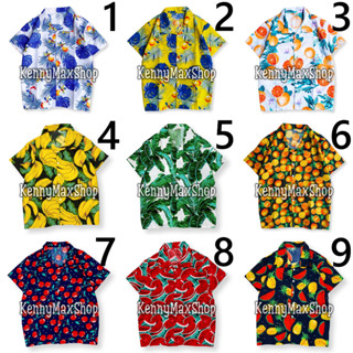 Áo Sơ Mi Đi Biển - Trái Chuối Cam Cherry Thơm Dứa Dưa Hấu Lá Chuối - Áo Đôi Đồng Phục Nhóm Lớp Team Building