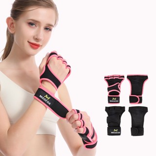 [ 1Đôi ] Găng tay tập gym kết hợp bảo vệ cổ tay thời trang chính hãng MASEDA hở ngón