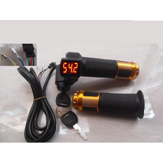 Tay ga đa năng xe điện 0-99V chế xe điện, tay ga có hiền thị mức pin, tay ga hiển thị vol có khóa