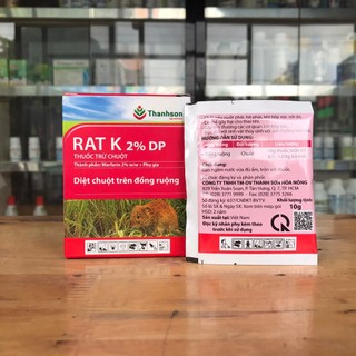 Thuốc diệt chuột Rat K 2% DP 10g