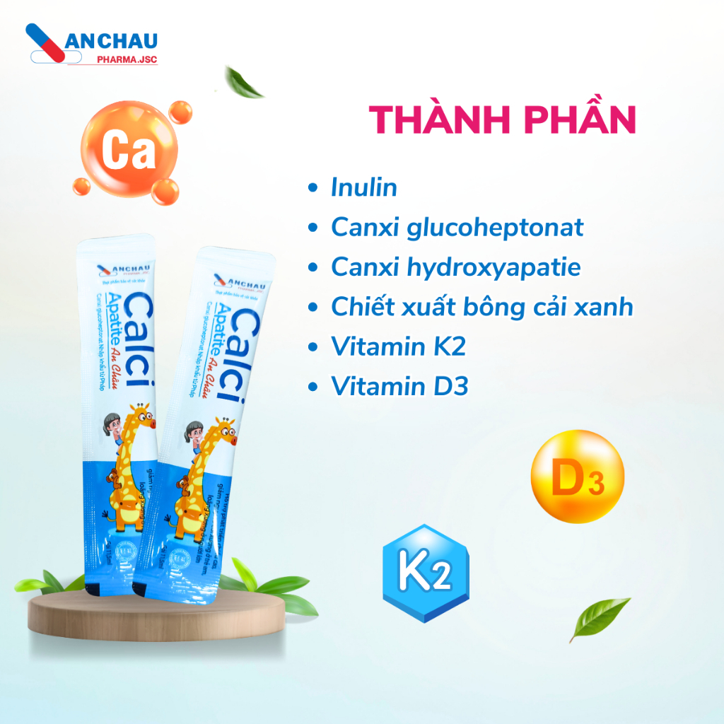 Combo ăn ngon cao lớn Siro ăn ngon An Châu EatwellB và Canxi sữa hữu cơ An Châu Apatite chứa D3K2