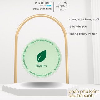 Phấn phủ kiềm dầu Phytotree trà xanh mịn màng giữ lớp nền không xuống tone Non Sebum Green Tea Powder 5g