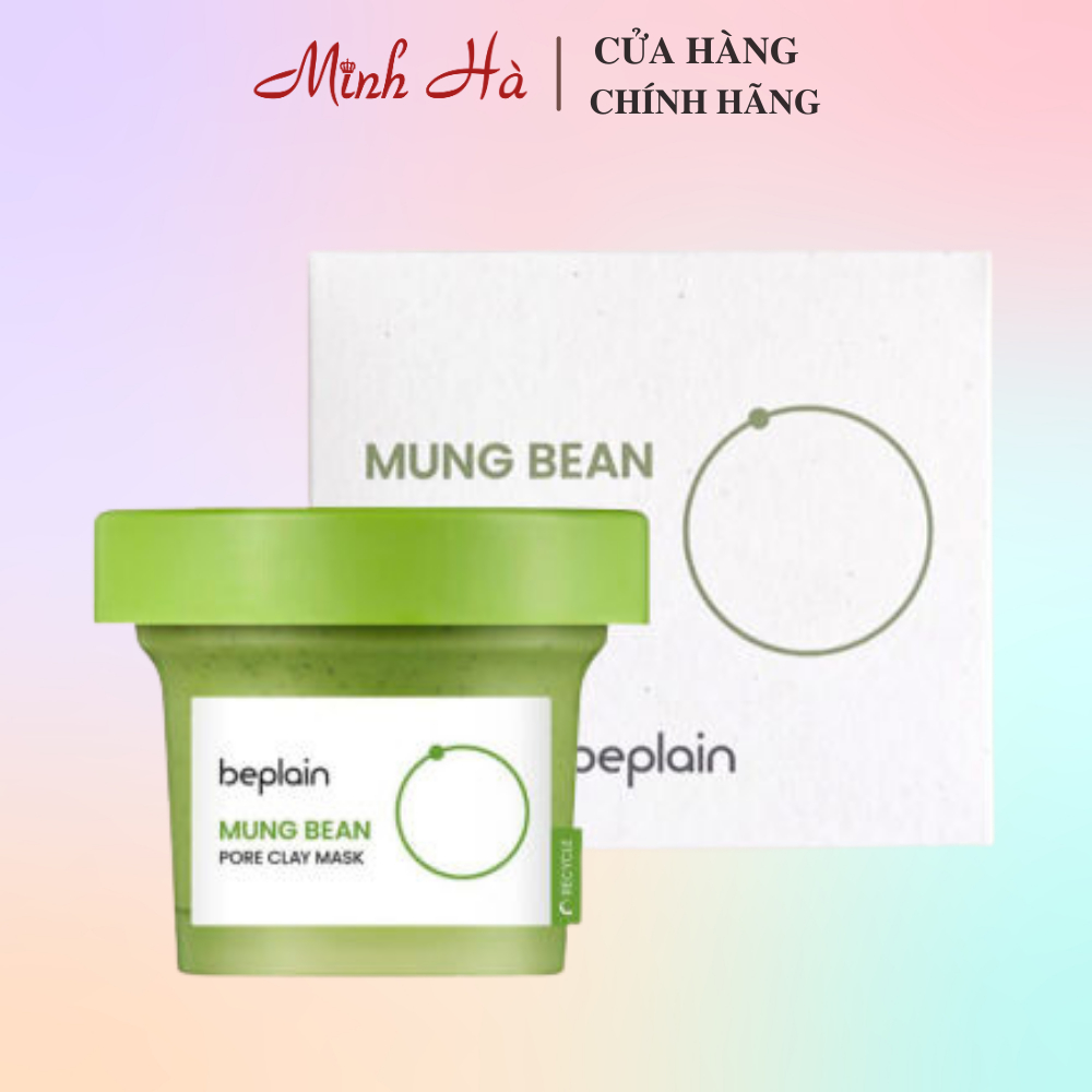 Mặt nạ đất sét đậu xanh Beplain Mung Bean Pore Clay 120ml giúp hút bã nhờn, dầu thừa và các tạp chất sâu dưới da