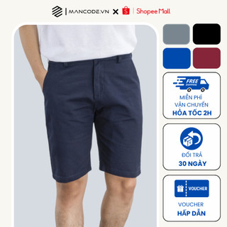 Quần Short Kaki Nam MANCODE Chất Vải Mềm Mại Thoáng Mát Form Đùi Cộc Basic QN08