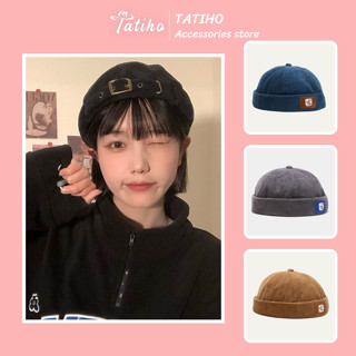 Mũ Miki Hat (Nón Tròn Dưa Hấu) Không Vành Nhung Cao Cấp Unisex Phong Cách Nhật Bản - Tatiho - Mã NV020