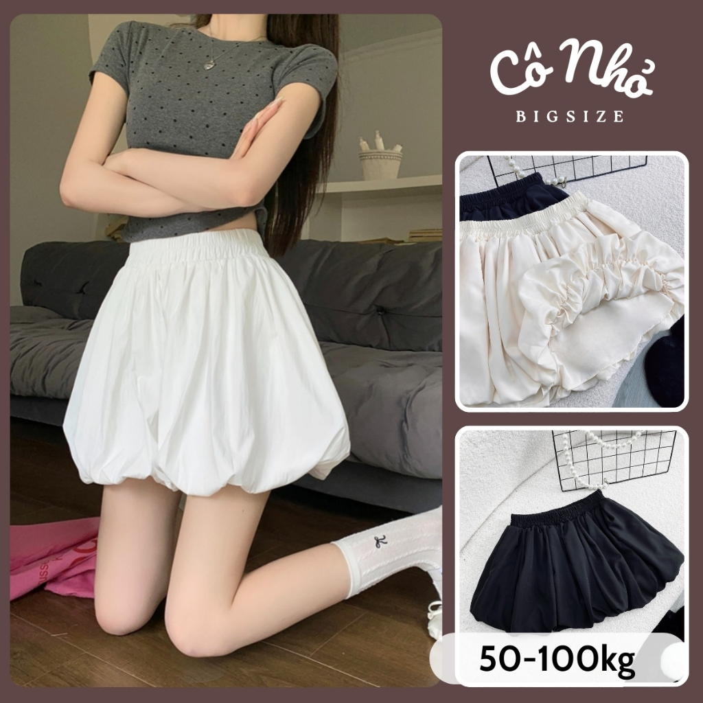 Chân Váy Bí Bigsize Nữ Dáng A Bồng Xòe (Có Lót) Xinh Cá Tính Thanh Lịch Năng Động CV413 | BigBuy360 - bigbuy360.vn