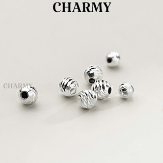  Charm bi bạc cắt giác xoắn C405 - Bạc 925 cao cấp - Phụ kiện làm vòng tay vòng cổ DIY - Charmy 