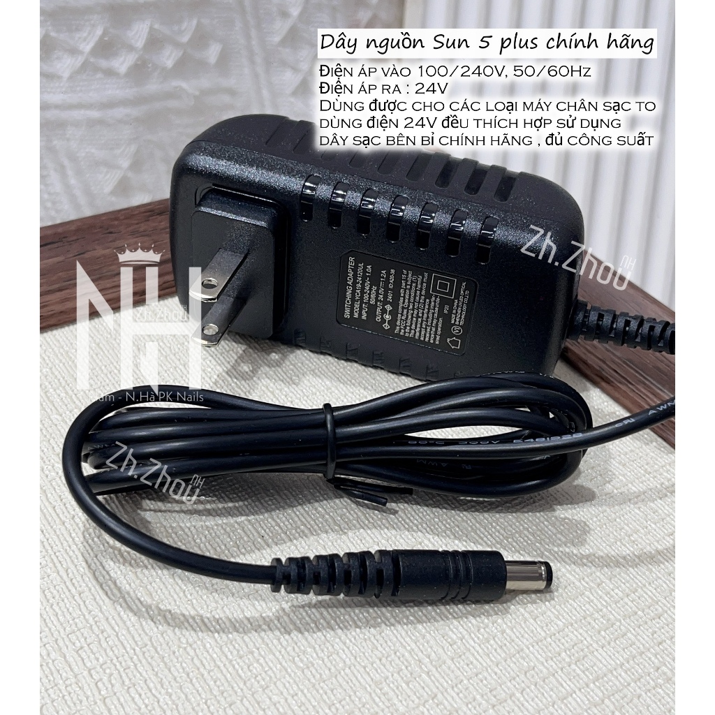 Sạc sun 5 plus, dây nguồn máy sun 5 plus. chất lượng cao