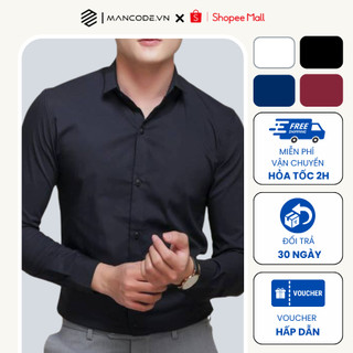 Áo sơ mi nam MANCODE vải lụa cao cấp chống nhăn SM12