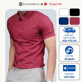 Áo sơ mi nam MANCODE cộc tay dáng công sở chất vải cao cấp SM27