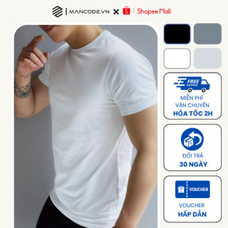 Áo Thun Nam MANCODE chất vải COTTON trơn cổ tròn mềm mại thoáng mát AT03
