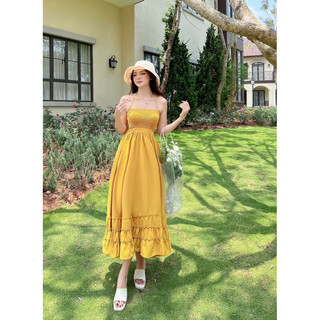 [FREESHIP] Đầm Maxi Bèo Hở Lưng -  Nhà Lỳ Có Maxi