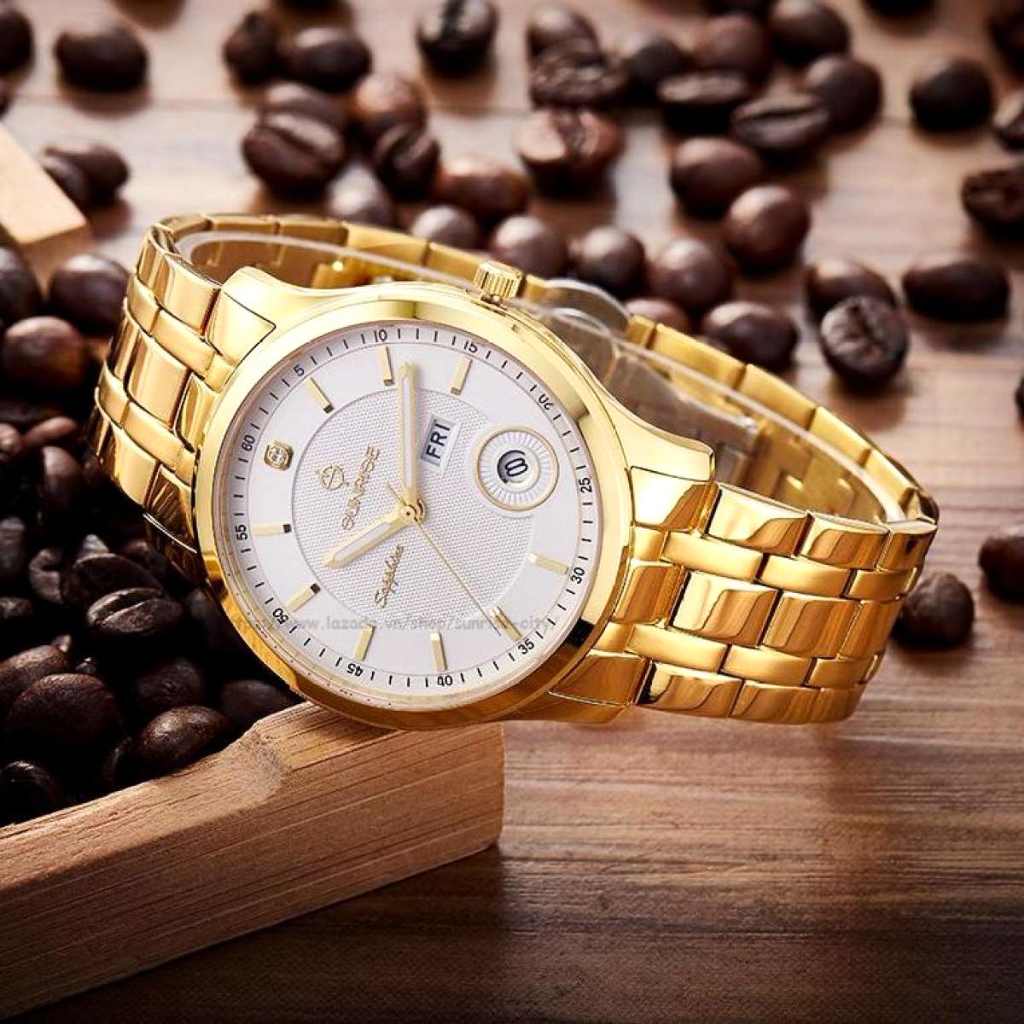 Đồng hồ nam Sunrise dây thép DM784SWA full hộp, thẻ bảo hành 3 năm, kính sapphire chống xước, chống nước | BigBuy360 - bigbuy360.vn