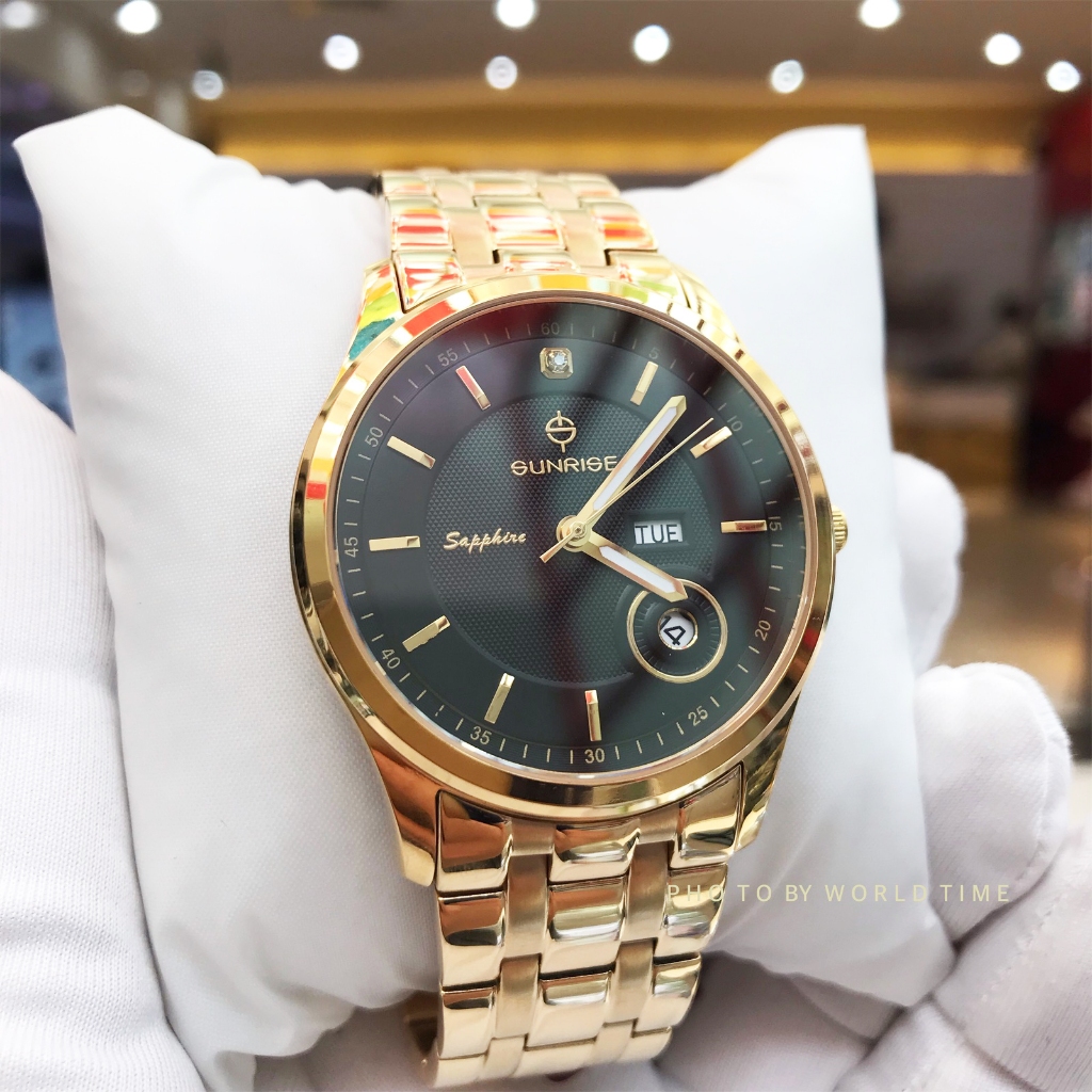 Đồng hồ nam Sunrise dây thép DM784SWA full hộp, thẻ bảo hành 3 năm, kính sapphire chống xước, chống nước | BigBuy360 - bigbuy360.vn