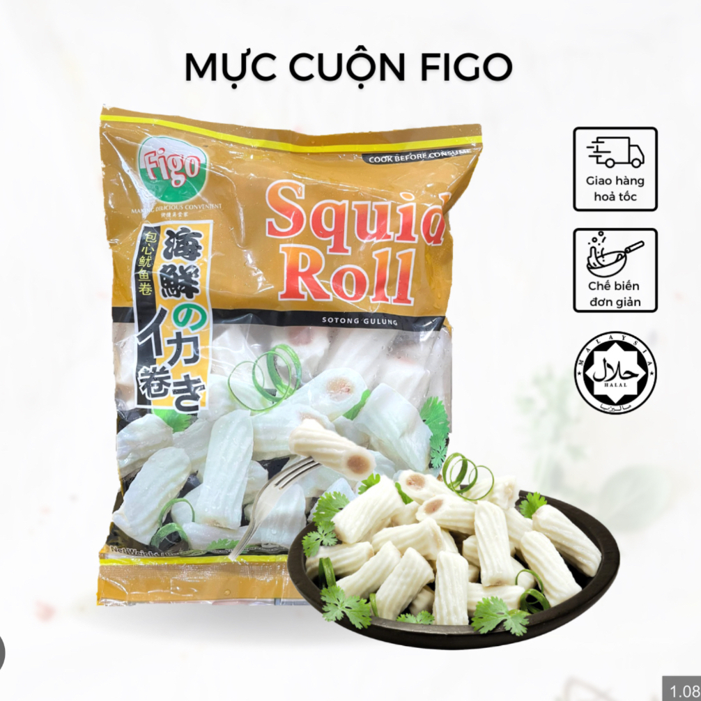 Mực Cuộn Figo 500g Đông Lạnh - Frozen