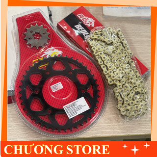 Bộ Nhông sên dĩa REDLEO cho Ex150/Ex135/Ex155/Winner/Sonic/Raider/Satria/Future/Wave -  Phụ Tùng nhông xích