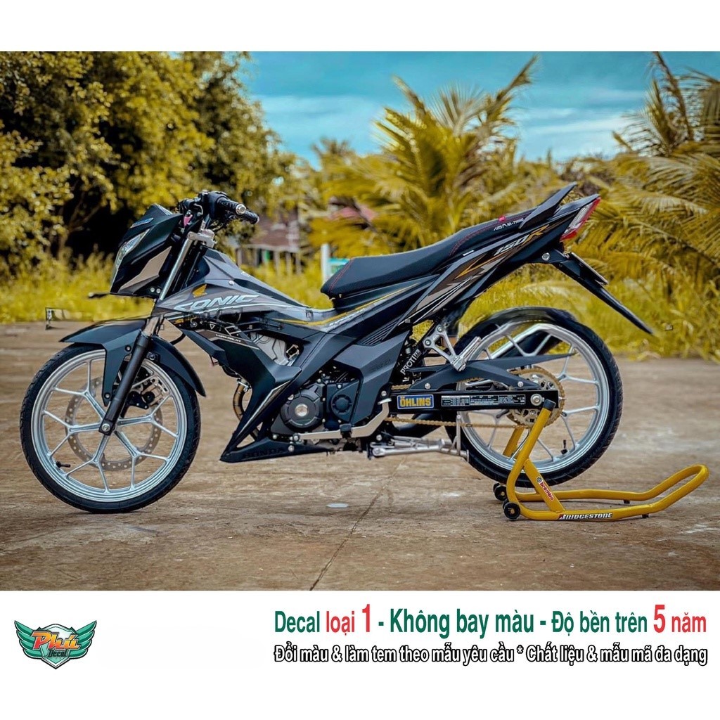 Tem rời Sonic Đen xám nhám (c)