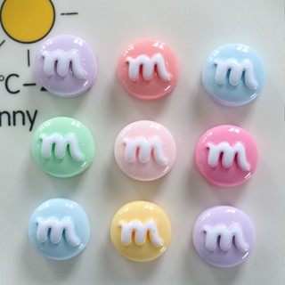 Jibbitz Gắn Dép Crocs, Charm Sticker Chữ M Nhiều Màu Trang Trí DIY, Kẹp Tóc, Xe Điện Máy