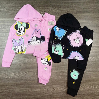 Bộ nỉ Disney gấu đen và Mickey hồng
