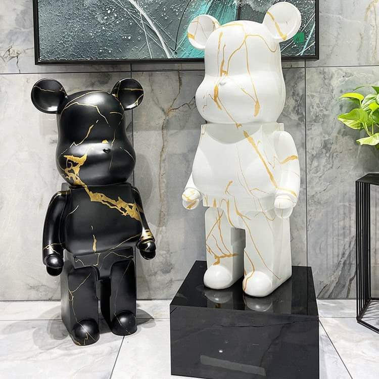 Gấu BearBrick-Mô hình tượng gấu BearBrick đính kim sa 80CM-decor trang trí nhà cửa,sang chảnh