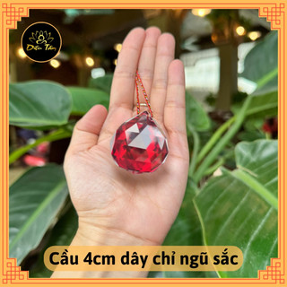 Quả cầu treo phong thủy màu đỏ