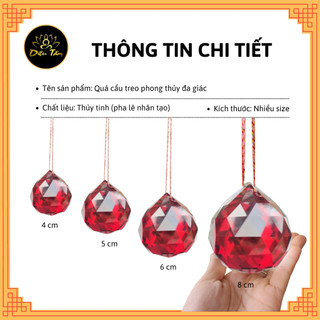 Quả cầu treo phong thủy màu đỏ